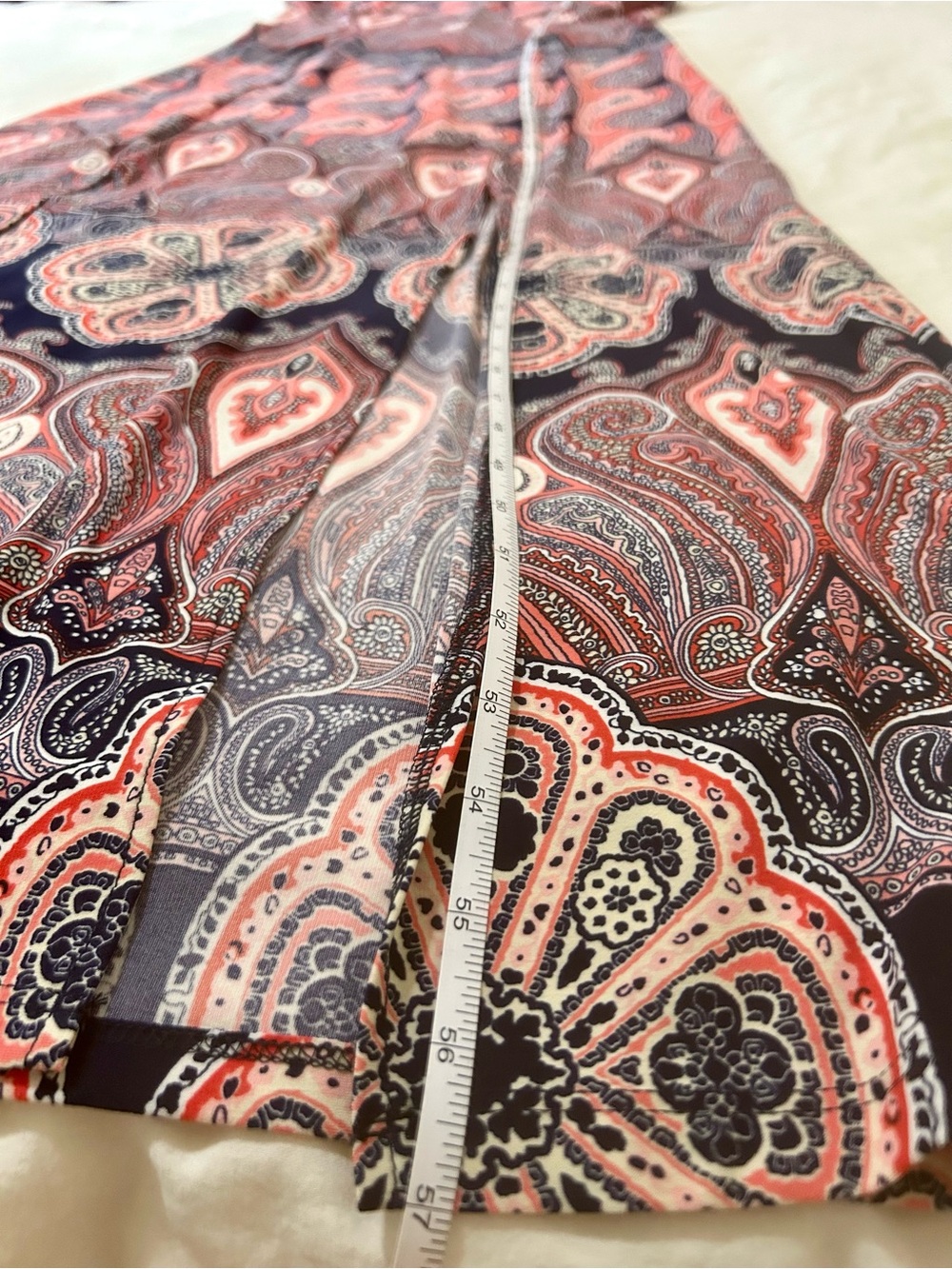 London Times Paisley Double Slit Maxi Dress Sz 8 - Picture 5 of 9